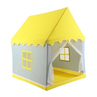 Stan na hranie pre deti, veľký vnútorný domček na hranie s oknami, žltý pre chlapcov a dievčatá