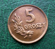 5 groszy 1949 brąz - piękna