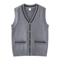 Detský sveter s vestou, pletený kardigan 2C7