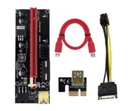 Riser USB 3.0 PCI-E 1x-16x 6PIN SATA Molex 009S