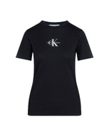 CALVIN KLEIN T-SHIRT - KOSZULKA CZARNA DAMSKA S