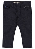 Grafitowe jeansy, niebieski guzik DENIM CO 6-7 lat