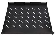 Polc Extralink 1U 500mm fekete 19" rögzíthető