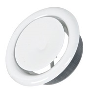 ANEMOSTAT wentylacyjny nawiewny metalowy okrągły biały kratka 125 mm +RAMKA