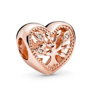 Charms Pandora Rose - Prelamované srdce s rodinným stromom 788826C01