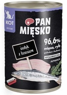 Pan Mięsko dla kociąt Indyk z łososiem 400g