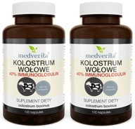 Medverita Hovädzie kolostrum 400 mg 40% imunoglobulínov 200 kapsúl Kolostrum