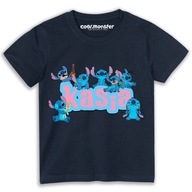 Stitch T-Shirt Detské tričko s menom SUPER DARČEK Bavlna Premium