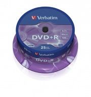 VERBATIM DVD+R 4,7GB X16 25SZT