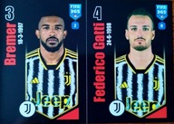 PANINI nálepky FIFA 365 2024 NÁLEPKA 313 a b JUVENTUS BREMER GATTI