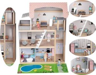 Domek dla lalek Playtive drewniany 3 piętrowy 80 cm