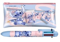 STITCH PIÓRNIK SASZETKA Z WYPOSAŻENIEM + DŁUGOPIS 6 KOLORÓW STICH DISNEY