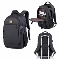 Szürke vízálló utazó hátizsák laptop tartóval HomeDesign23