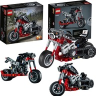 LEGO TECHNICS - MOTOCYKL MOTOR CHOPPER 2w1 (42132) + Prezent Gratis