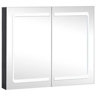 vidaXL Kúpeľňová skrinka so zrkadlom a LED, 80x12,2x68 cm