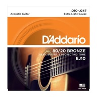 D'Addario EJ10 struny gitary akustycznej 10-47