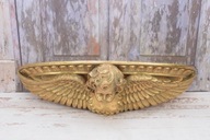 Zlatá konzola na stenu - Figurálna polica - Busta anjela Amora