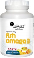 Aliness Fish Omega 3 FORTE 500 250mg DHA EPA 90 kaps. Rybí olej Mozog Srdce