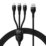 Kabel USB 3w1 Baseus USB-C Lightning 66W 1.2m