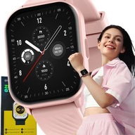 OKOSÓRA RÓZSASZÍN NŐI BLUETOOTH BESZÉLGETÉS LÉPÉSSZÁMLÁLÓ SMART WATCH HD