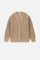 Dievčenský rozopínateľný sveter 152 béžový Mokida