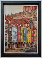Gdansk - Staré mesto. Rámik farba čierna, svetlé drevo alebo biela.
