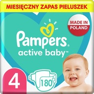 Pampers Pieluchy Active Baby 4 monthly box 180 szt