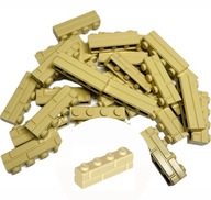 LEGO Cegiełka 50szt Klocek Kostka Brick 1x4 Tan Piaskowy 15533