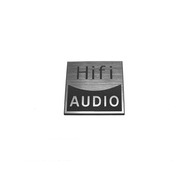Naklejka Emblemat HIFI AUDIO srebrna 20mm