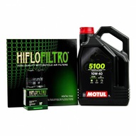 Olej silnikowy MOTUL 5100 10W40 4L + filtr oleju powietrza HF