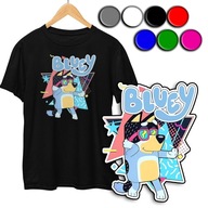 KOSZULKA DZIECIĘCA T-SHIRT Z NADRUKIEM - BLUEY I BINGO BLUE - XXS 98-104