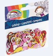 Cekiny Confetti MIX Serca Serduszka 13mm Fiorello