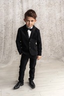 Čierny klasický elegantný oblek smoking pre chlapca 122