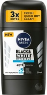 NIVEA MEN Antiperspirant v tyčinke Black & White Fresh, 50 ml