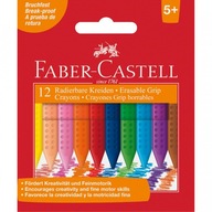 Faber Castell Kredki Grip trójkątne woskowe 12 szt