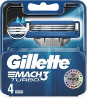 Gillette Mach 3 Turbo wymienne ostrza 4szt.