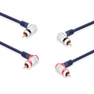 Kabel 2x RCA Cinch Kątowy Wtyki VITALCO 0,5m