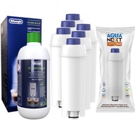 6x filtr wody Agua Next do ekspresu Delonghi + odkamieniacz Delonghi 500ml