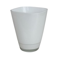 Osłonka doniczki szklana Amaranta 14.5cm biała Cer
