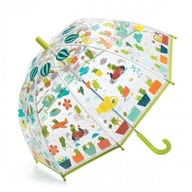 Bezpečný priehľadný dáždnik pre deti dáždnik zelená žabka Djeco