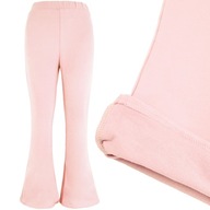 Dievčenské teplákové zvony LEGGINSY GRUBE FLARE nohavice svetlo ružové 170
