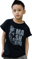 MASHMNIE TRIČKO T-SHIRT ČIERNY VLK r 104 110