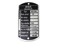 Typový štítok WSK 175 M21W2