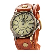 Punk Quartz náramkové hodinky hnedý ciferník Priemer 40 mm