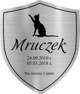 Náhrobná tabuľa na pamiatku pre psa mačku GRAWER FOTOGRAFIE dátum meno nápis