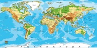 Mapa Korkový obraz sveta - 80cm vzor 2 nápisy PL