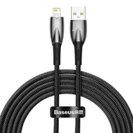BASEUS Glimmer Series kabel USB-A Iphone Lightning 480Mb-s 2.4A 2m czarny