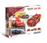 Puzzle 104el. + 3D model Cars K-20160