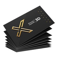 Wizytówki złocone złote wypukłe złoto 3D 200 sztuk