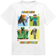 KOSZULKA DZIECIĘCA T-SHIRT DLA DZIECKA MINECRAFT 128 PREZENT JAKOŚĆ